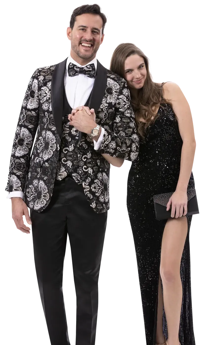 EJ Samuel J179 Black Fashion Blazer