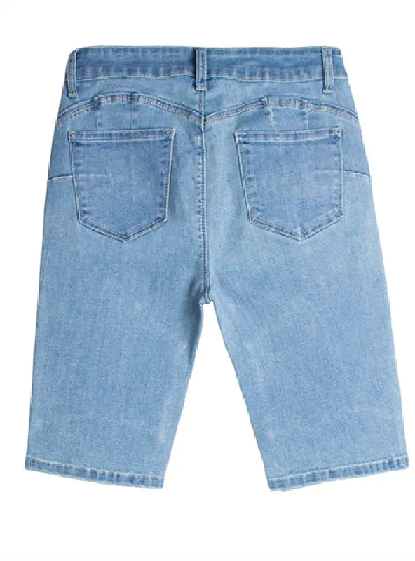 ELASTIC FORCE LIGHT-COLORED JEANS PANTS
