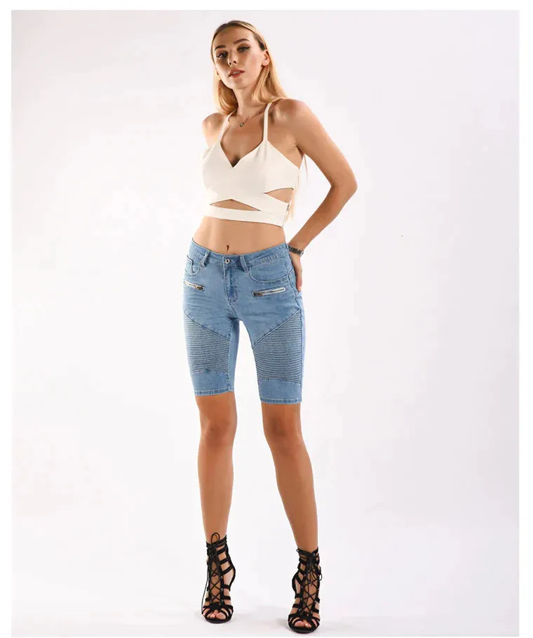 ELASTIC FORCE LIGHT-COLORED JEANS PANTS
