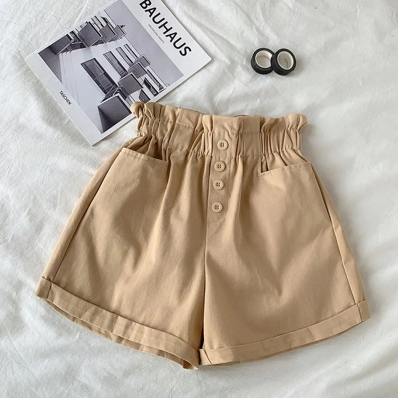 Elastic Waist Cute Colors Casual Shorts Pants