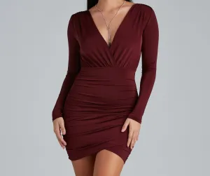 Elevated Basic Stylish Ruched Mini Dress