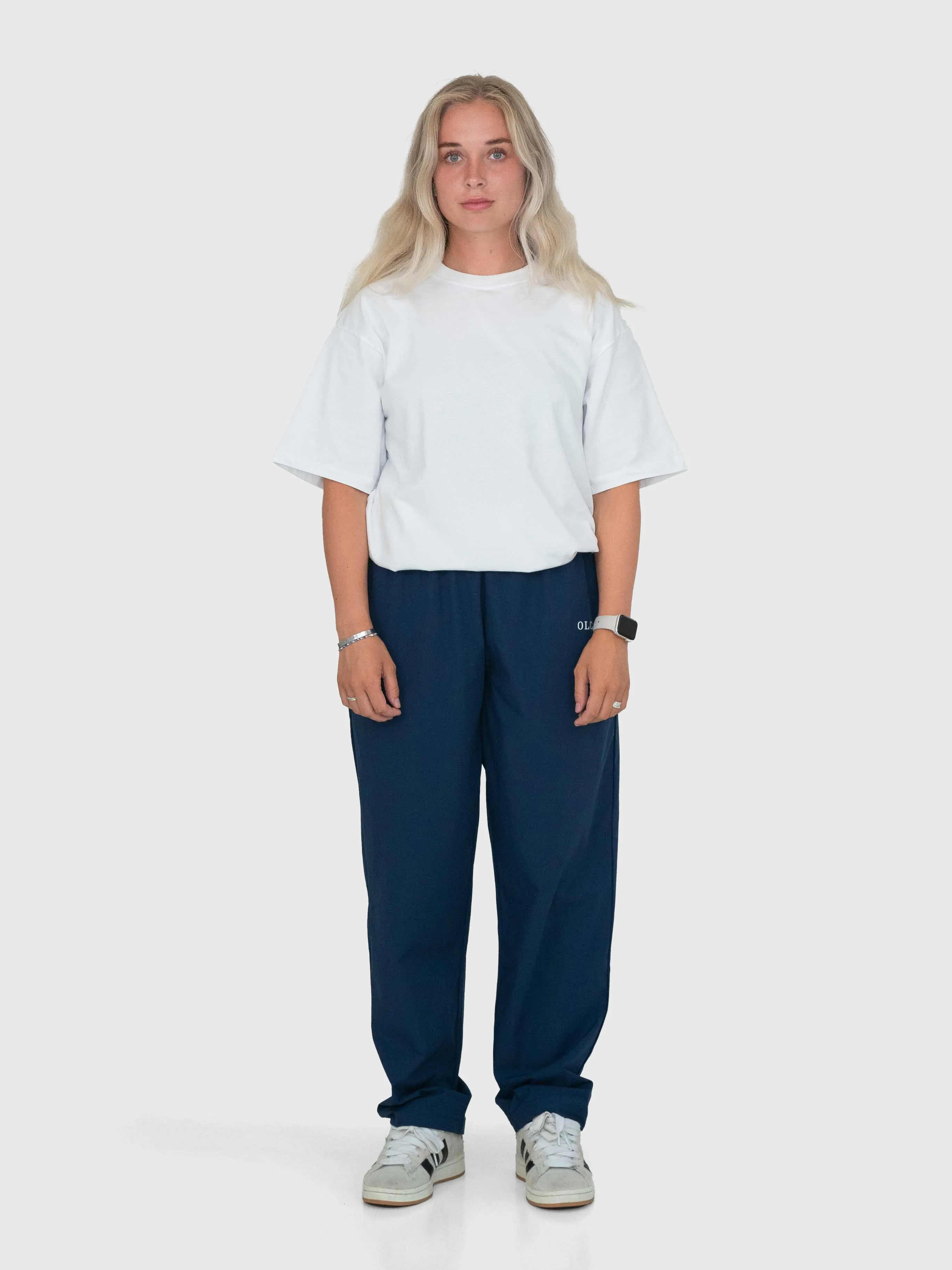 Essential Tech Pants - Navy Blue/White