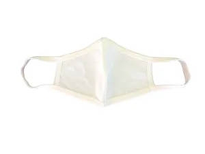 Face Mask, 100% Cotton, 2 layers, White , Washable, Reusable Mask, Youth Size