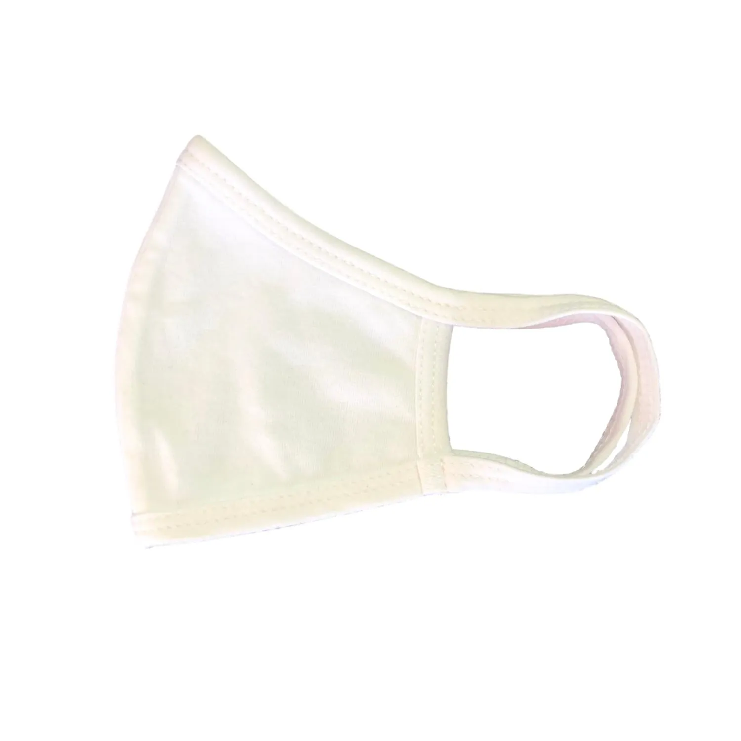Face Mask, 100% Cotton, 2 layers, White , Washable, Reusable Mask, Youth Size