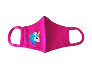 Face Mask, Cotton, Pink Unicorn 2 layers, Washable, Reusable Mask, Youth Size