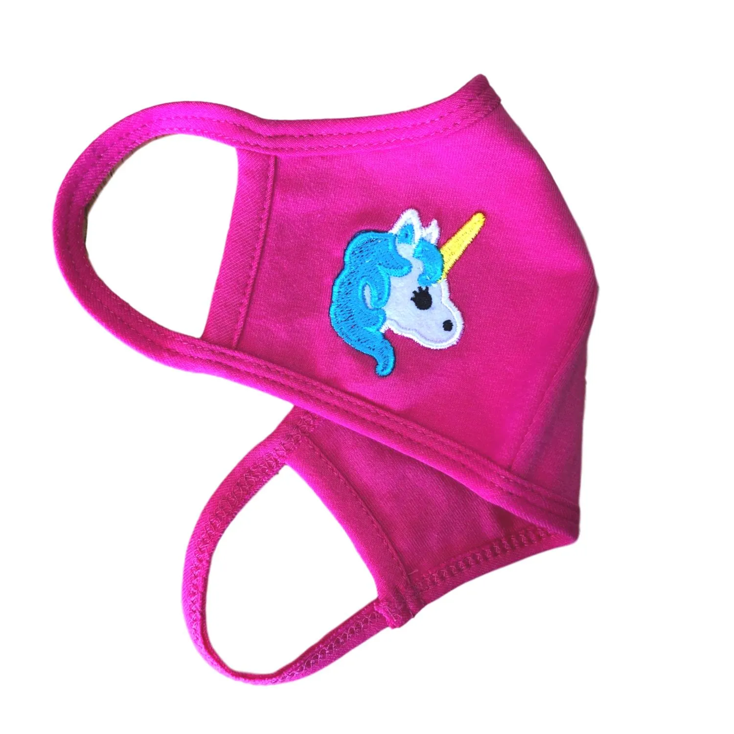 Face Mask, Cotton, Pink Unicorn 2 layers, Washable, Reusable Mask, Youth Size