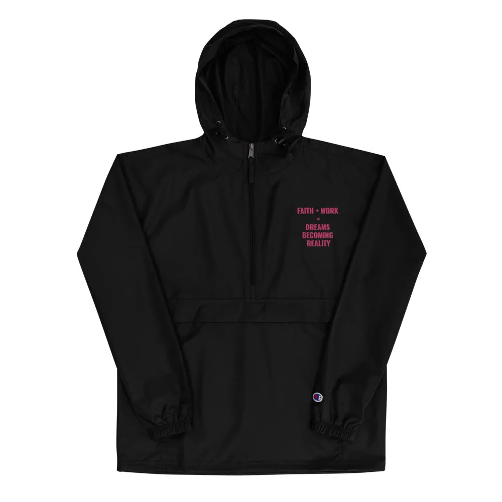 Faith   Work Embroidered Champion Packable Jacket