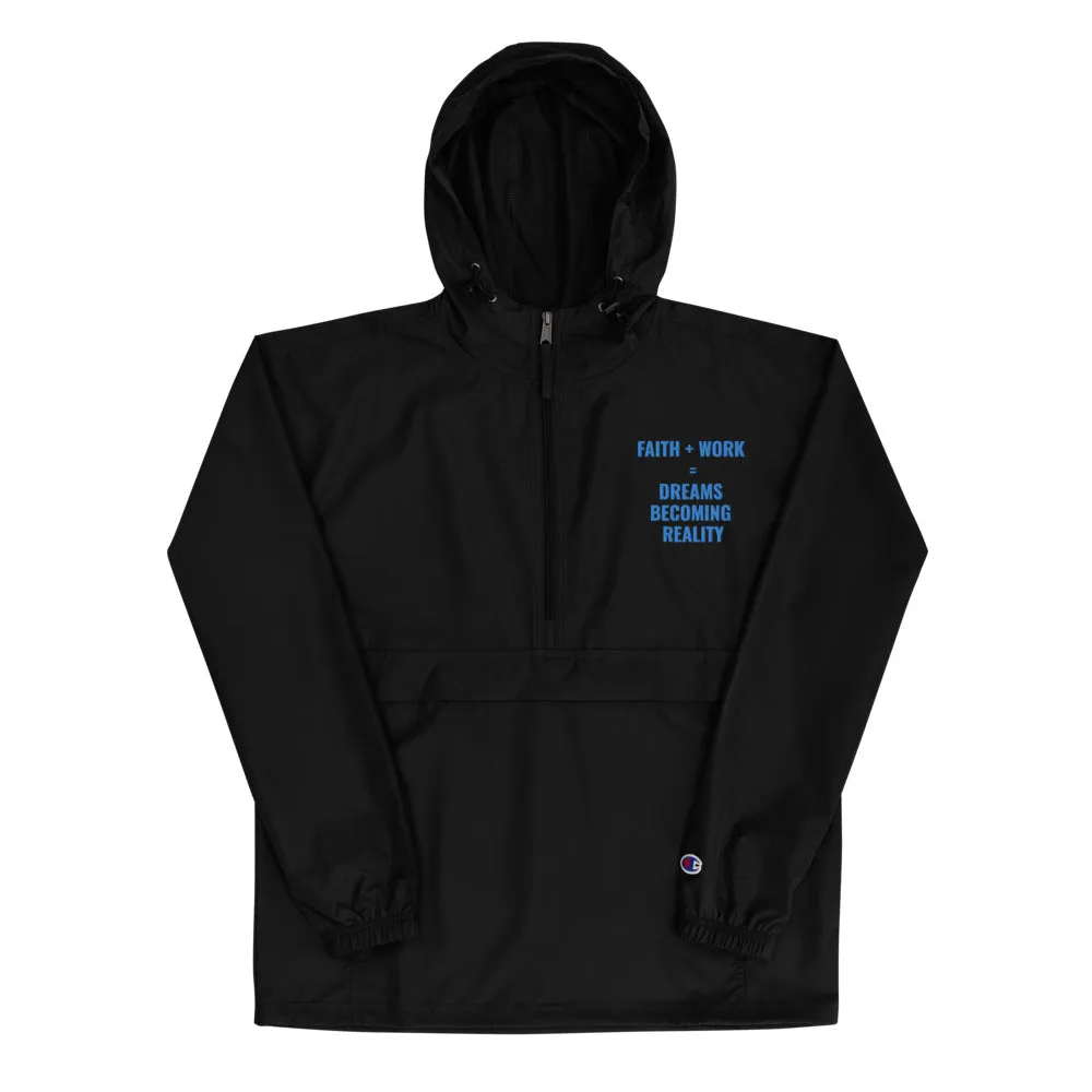 Faith   Work Embroidered Champion Packable Jacket