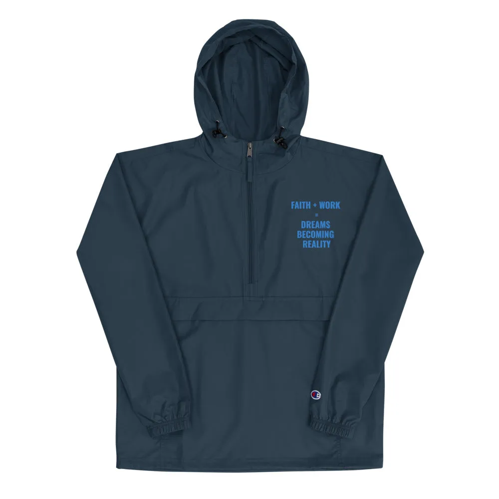 Faith   Work Embroidered Champion Packable Jacket