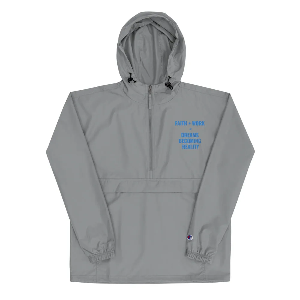 Faith   Work Embroidered Champion Packable Jacket