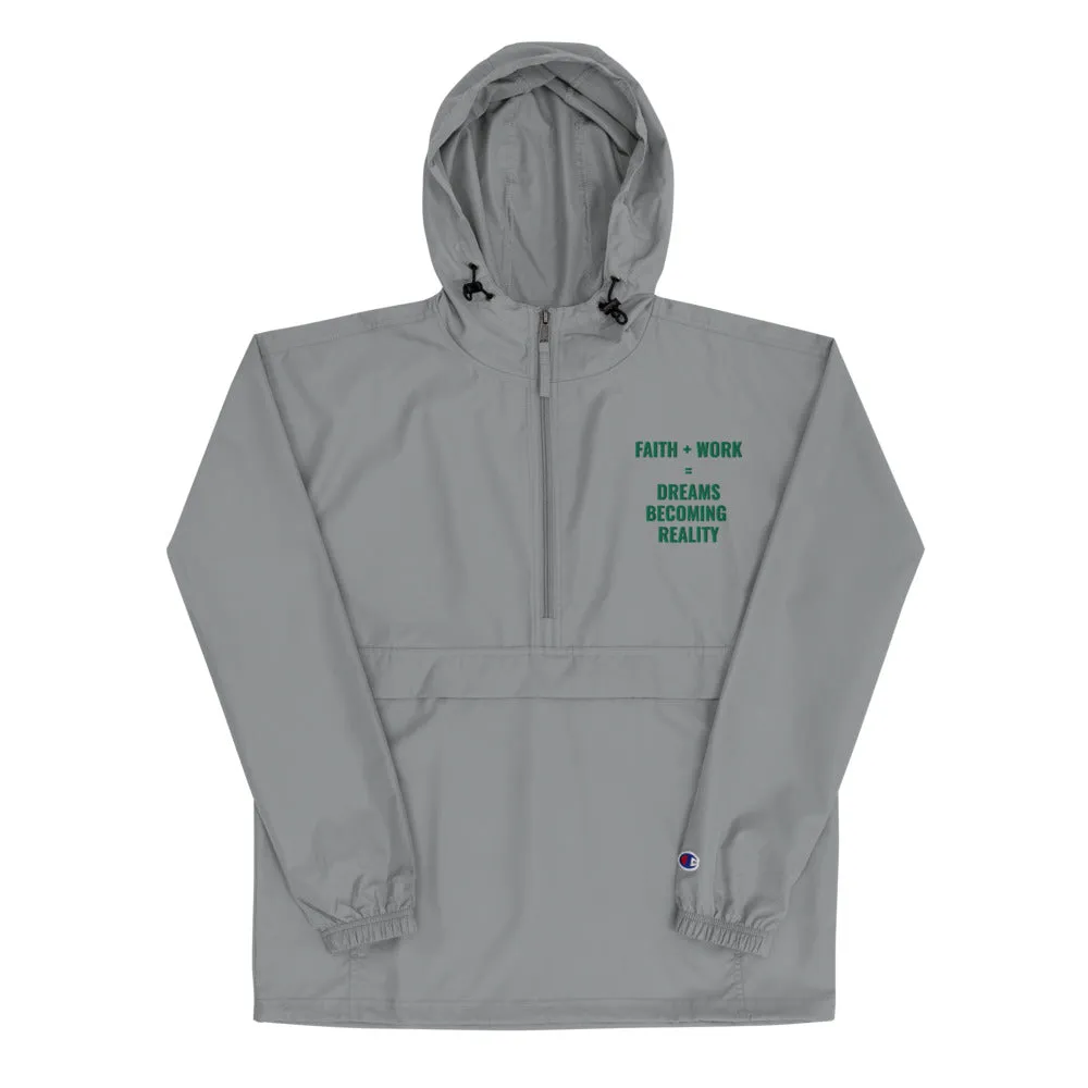 Faith   Work Embroidered Champion Packable Jacket