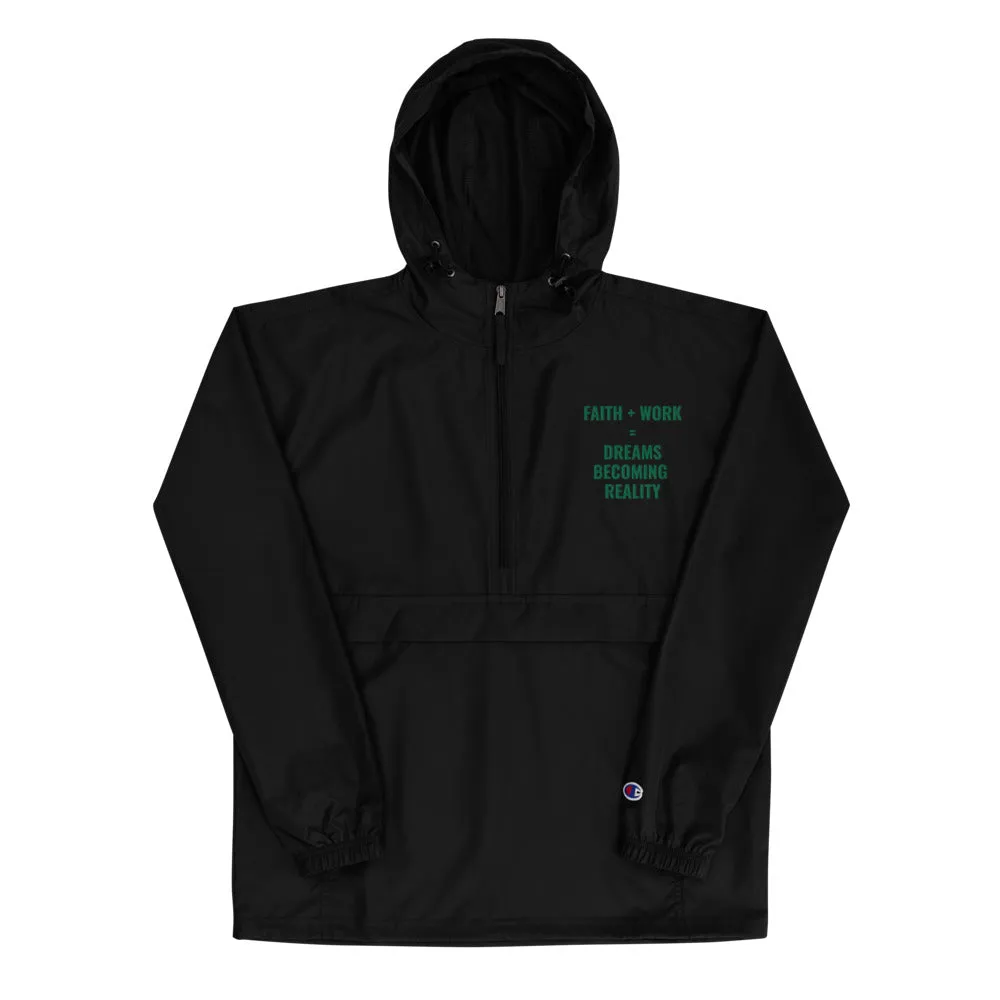 Faith   Work Embroidered Champion Packable Jacket