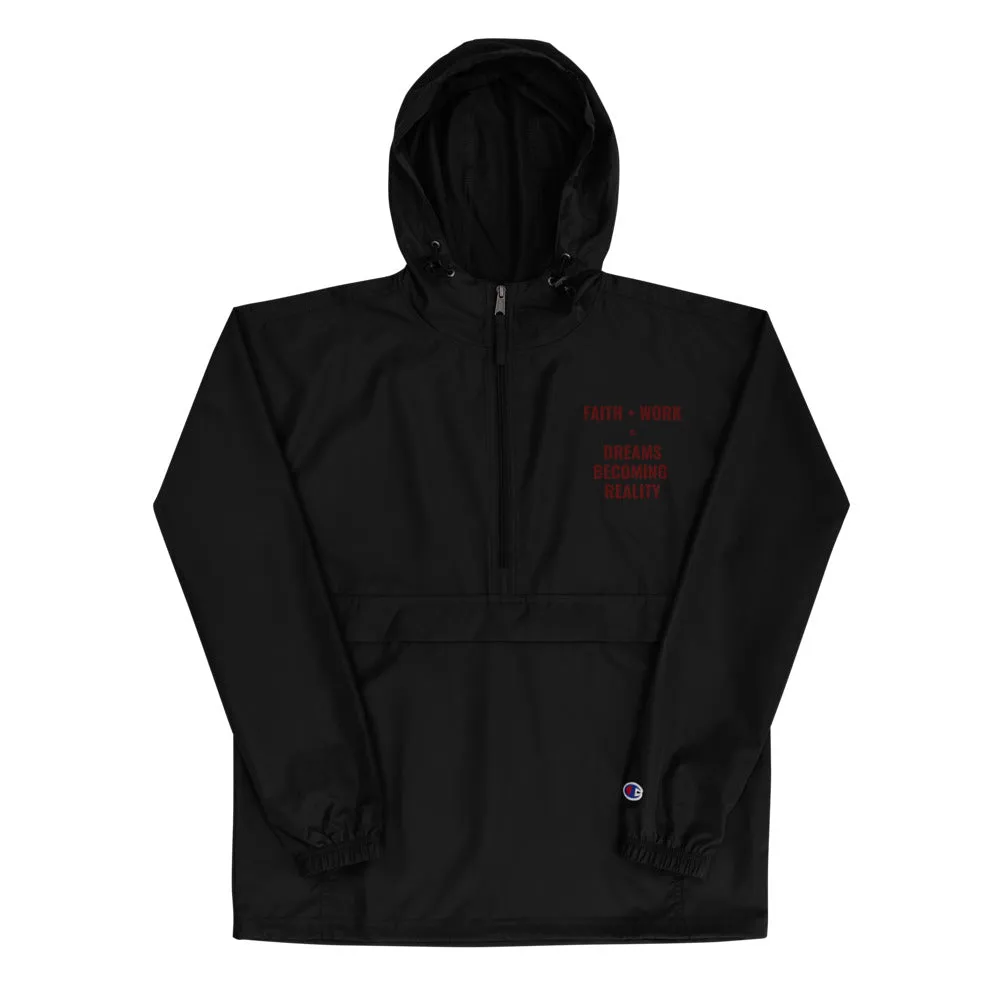 Faith   Work Embroidered Champion Packable Jacket