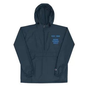 Faith   Work Embroidered Champion Packable Jacket