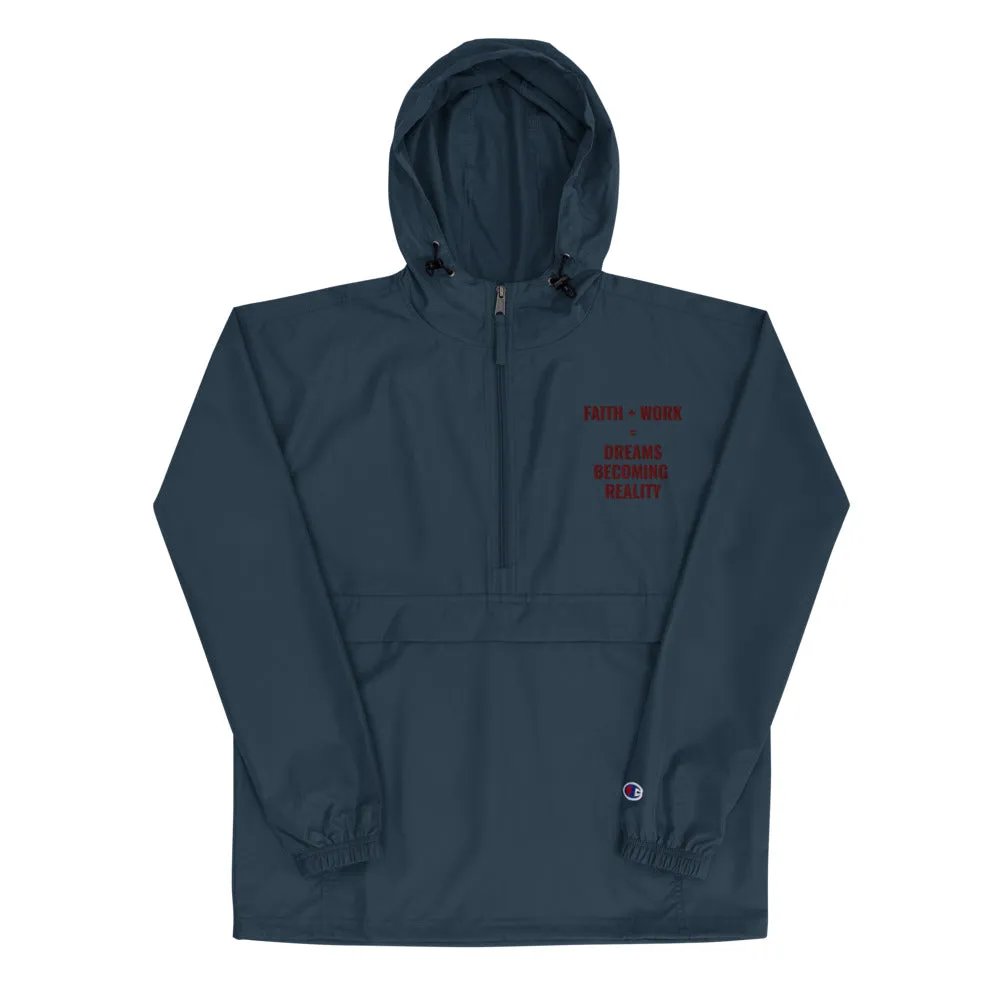 Faith   Work Embroidered Champion Packable Jacket