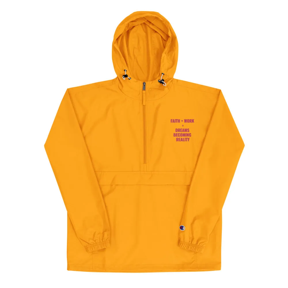Faith   Work Embroidered Champion Packable Jacket