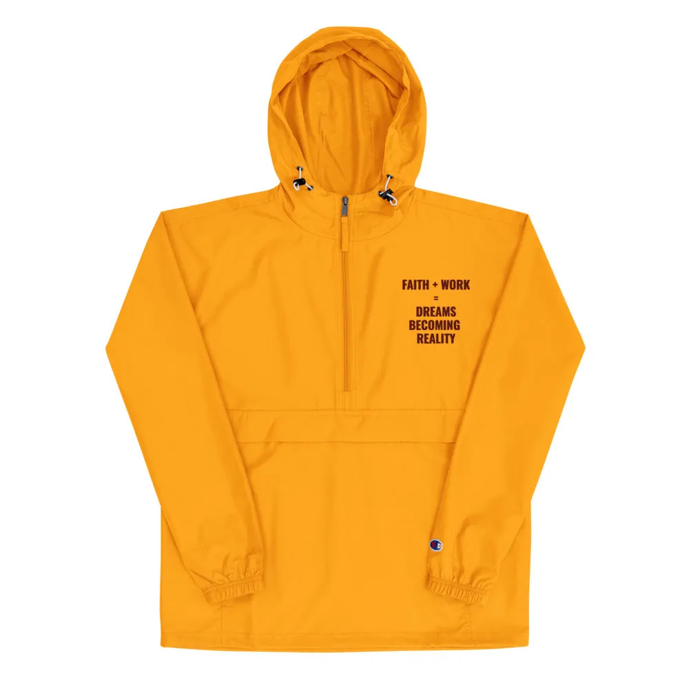 Faith   Work Embroidered Champion Packable Jacket