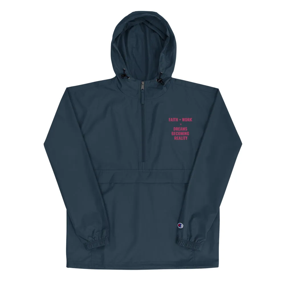 Faith   Work Embroidered Champion Packable Jacket