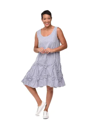 FINAL SALE CV379 Matilda Tunic  in Little Peri Check*