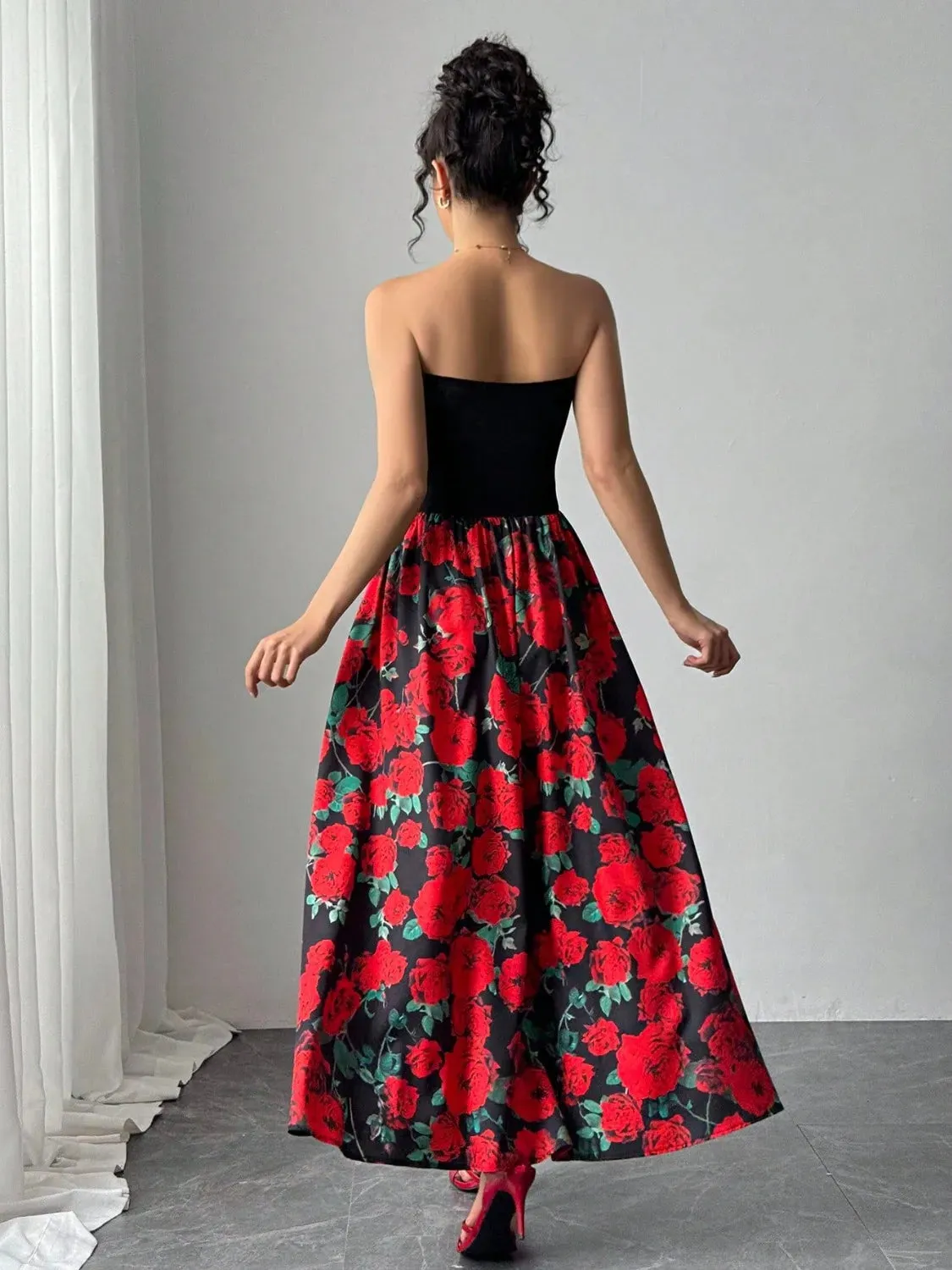 Floral Tube Maxi Dress