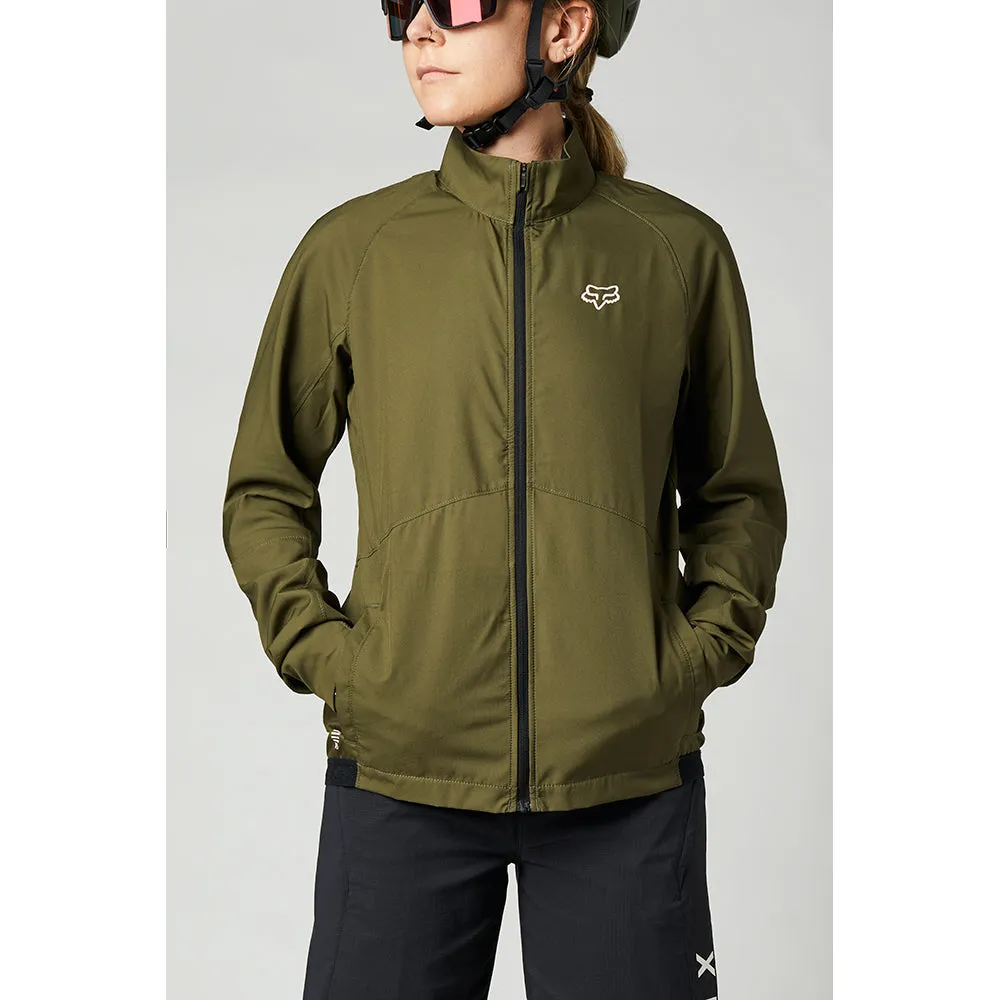 FOX WOMENS RANGER WIND JACKET [OLIVE GREEN]