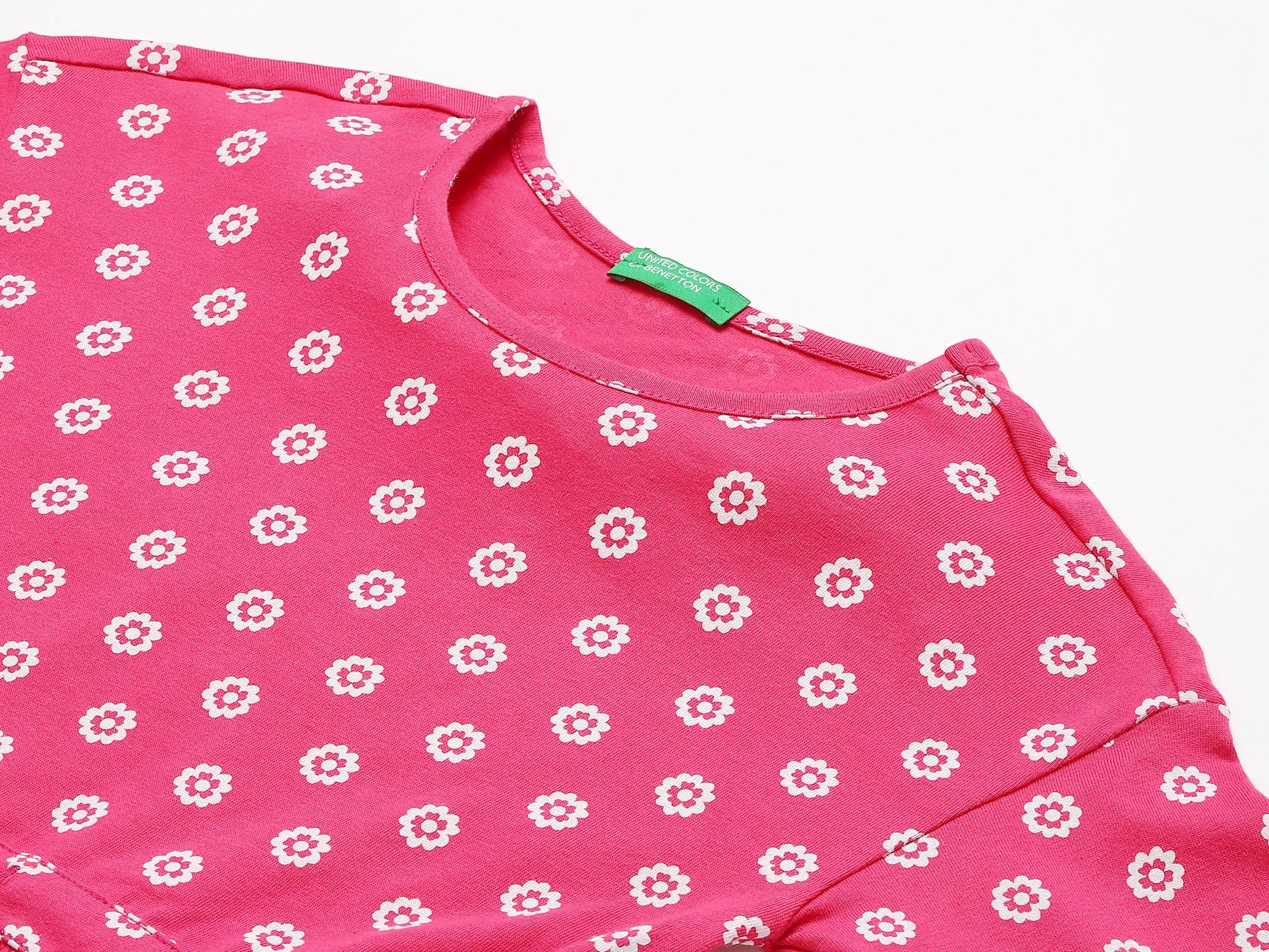 Fuchsia Floral Print Dress