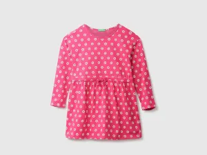 Fuchsia Floral Print Dress