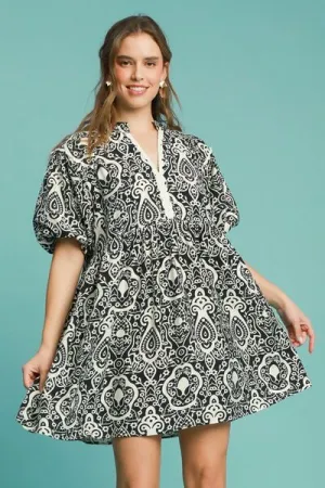 Full Size Puff Sleeve Dress