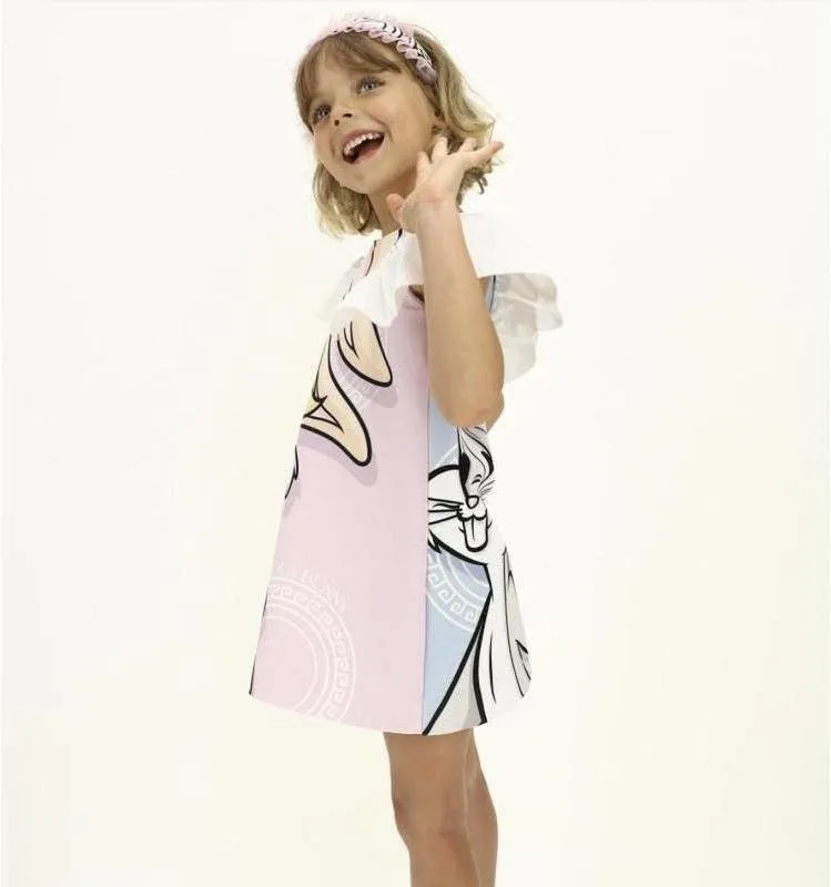 Girls Pink Lola & Bugs Bunny Dress
