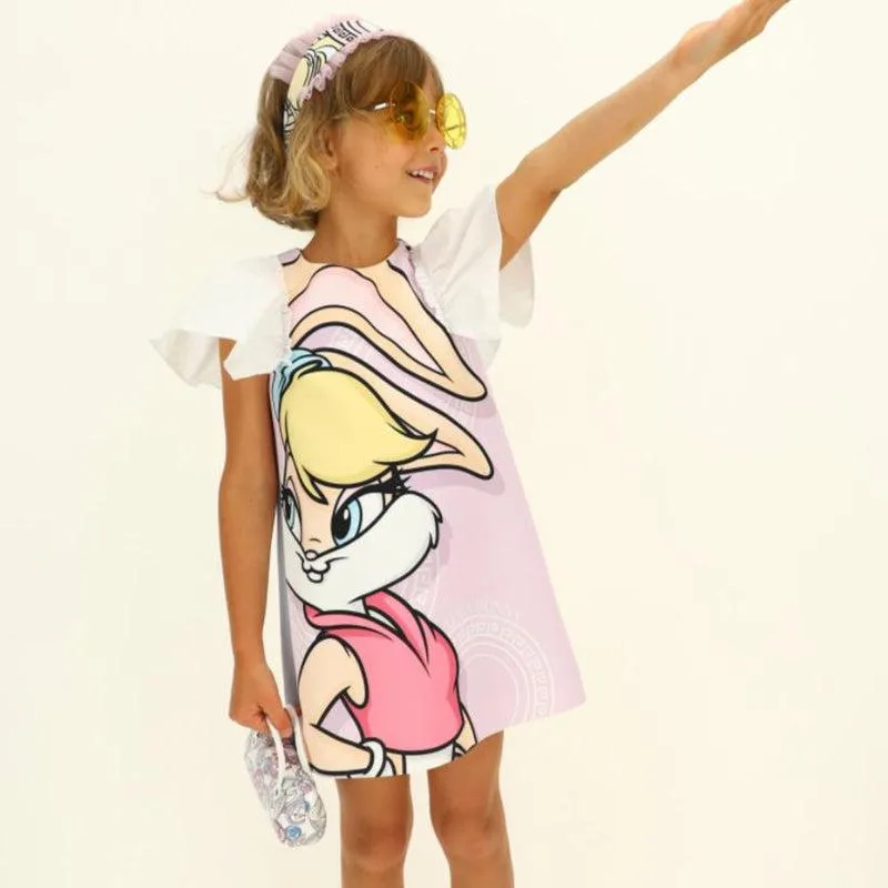 Girls Pink Lola & Bugs Bunny Dress