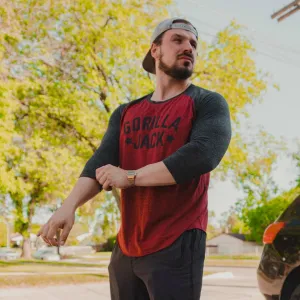 GJ Baseball Tee - Red & Black (Men's)