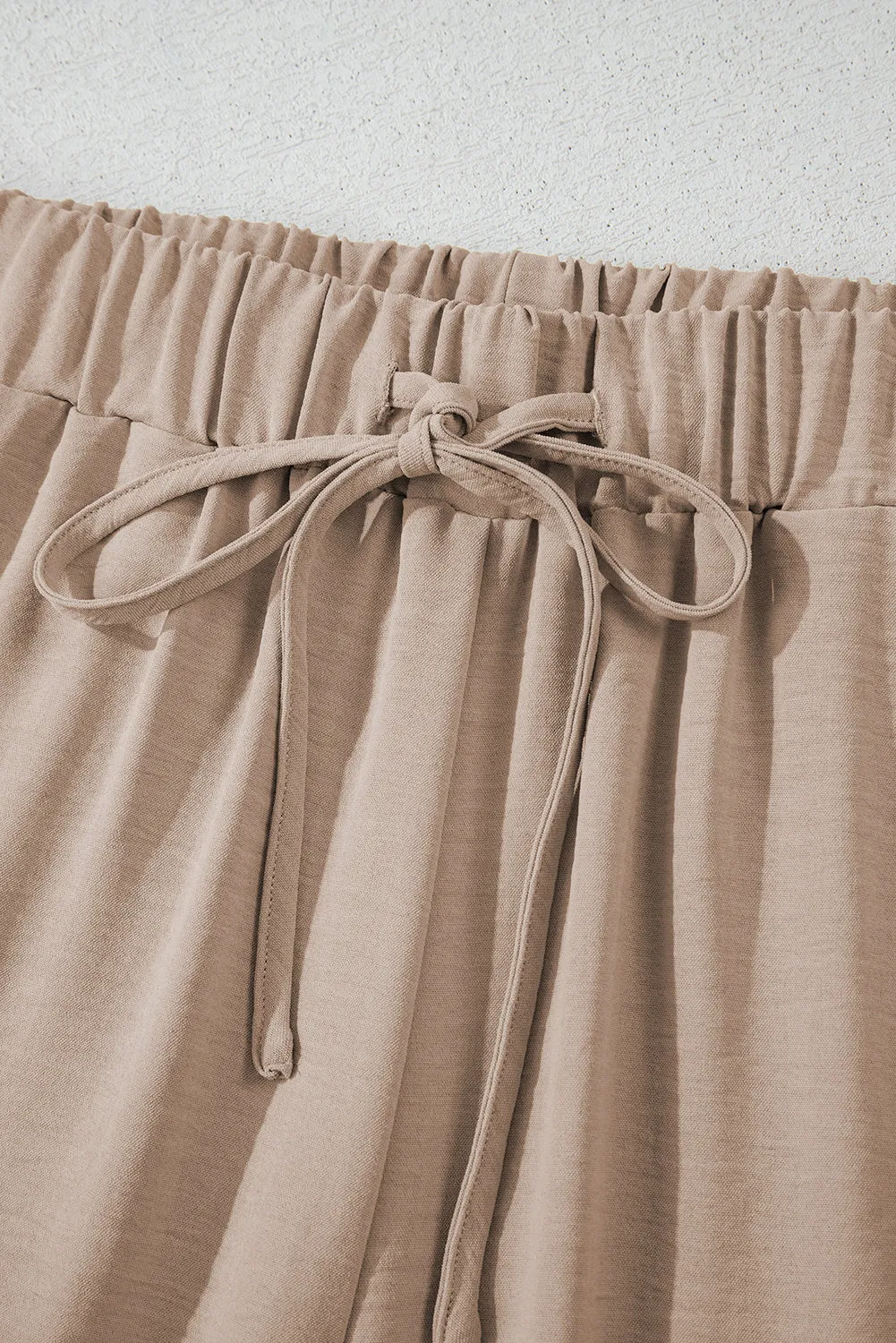 Goat Buttoned Vest Drawstring Wide Leg Pants 2pcs Set