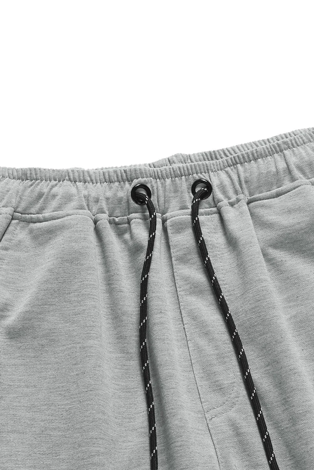 Gray Halloween Letter Pumpkin Print Elastic Waist Men's Pants