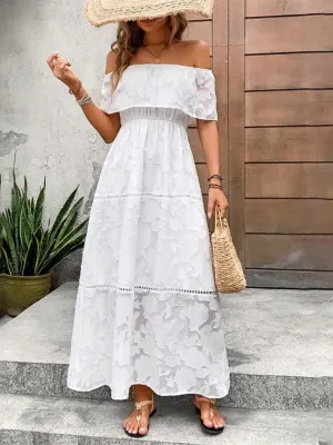 Hadlee Off-Shoulder Short Sleeve Maxi Dress