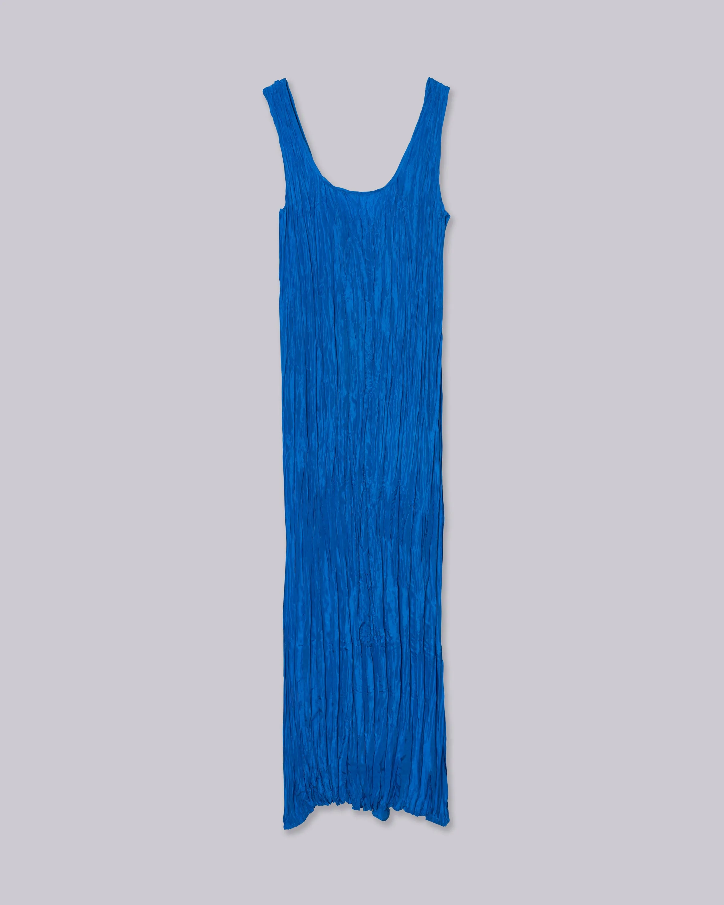 Hand Pleated Dress in Cerulean