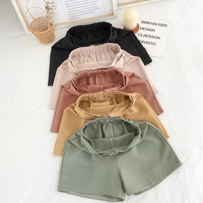 High Waist Cute Belt Office Mini Shorts Pants