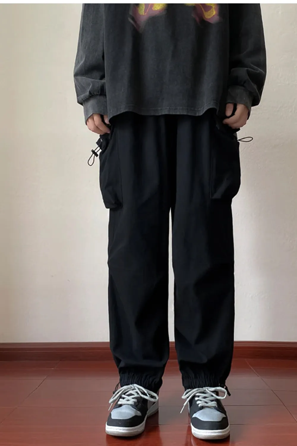 Hip Hop Wide Leg Cargo Pockets Long Pants