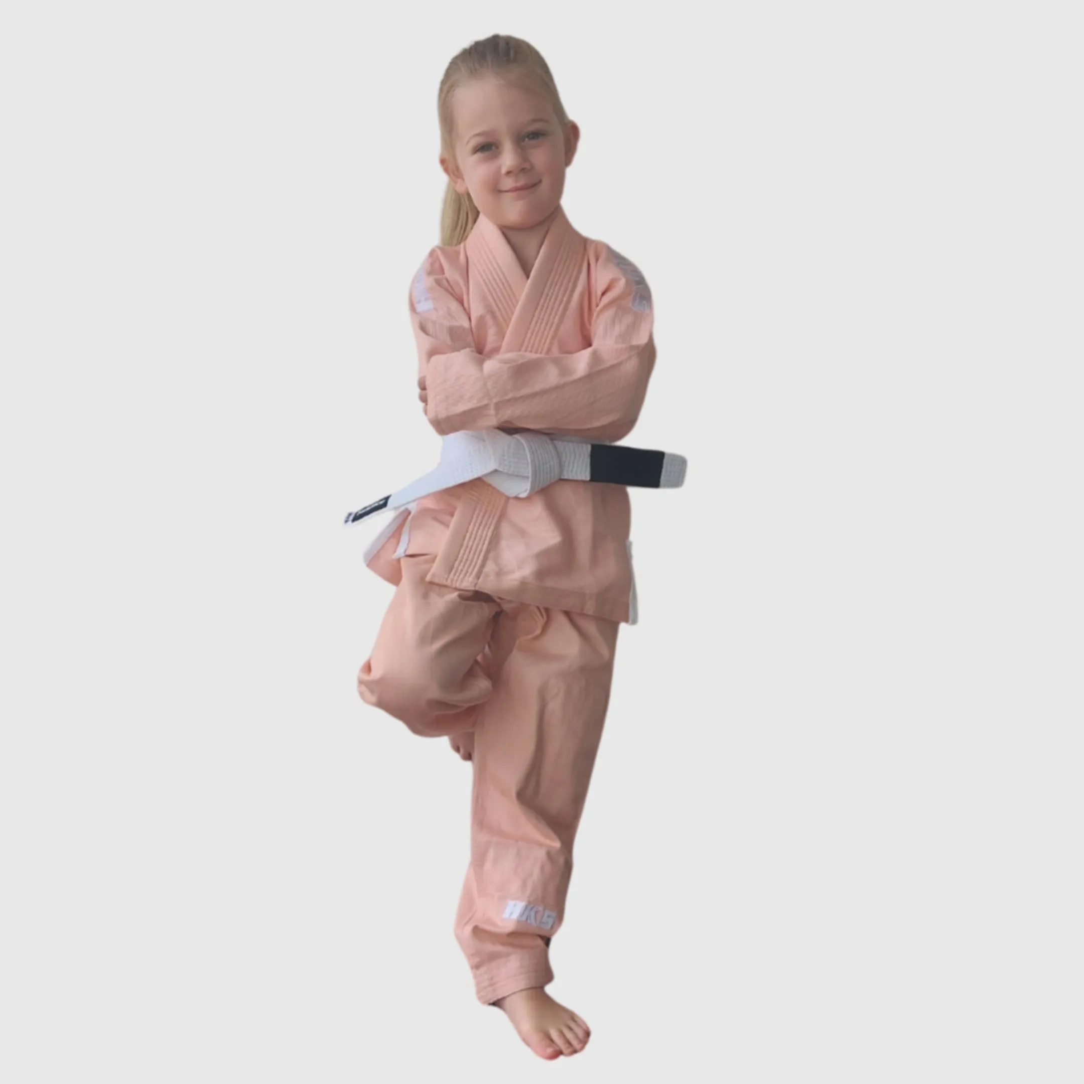 Hooks BJJ GI - Kids Classic - Peach includes White Belt