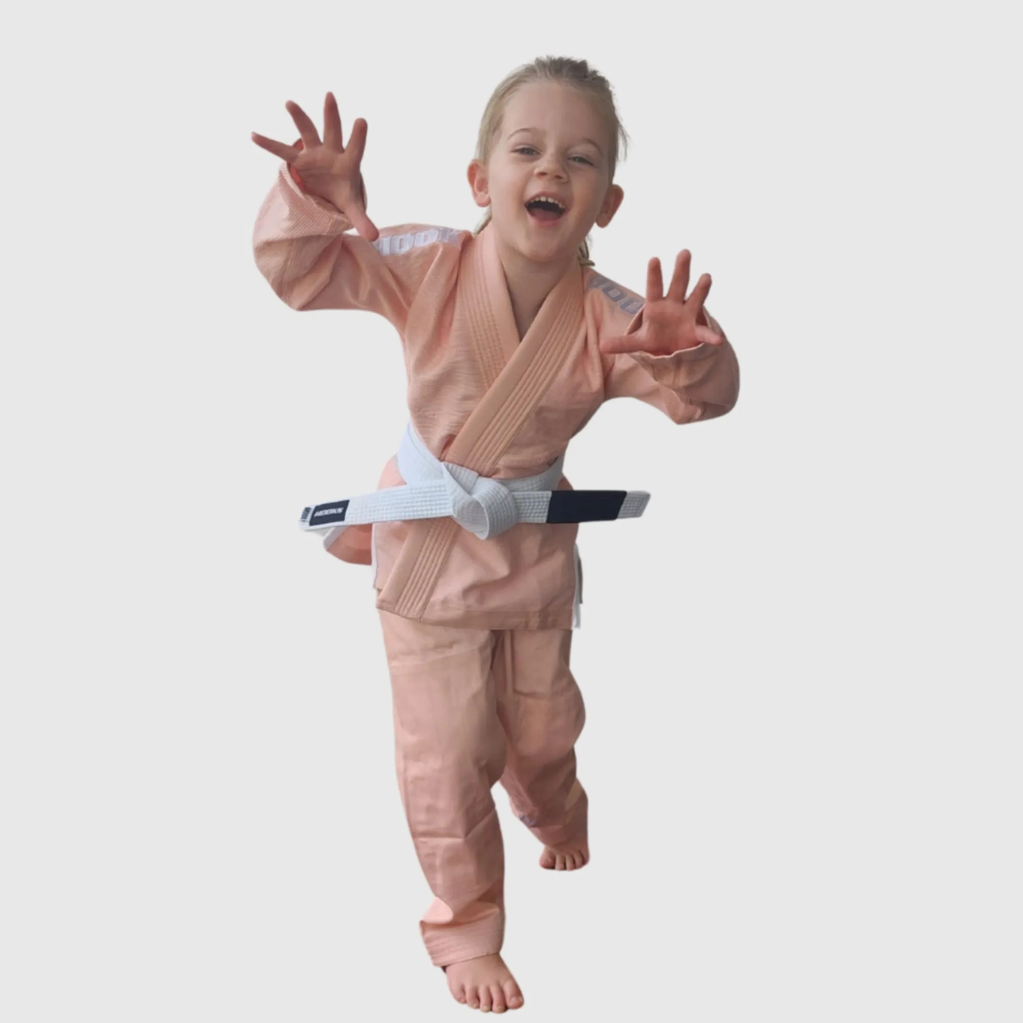 Hooks BJJ GI - Kids Classic - Peach includes White Belt
