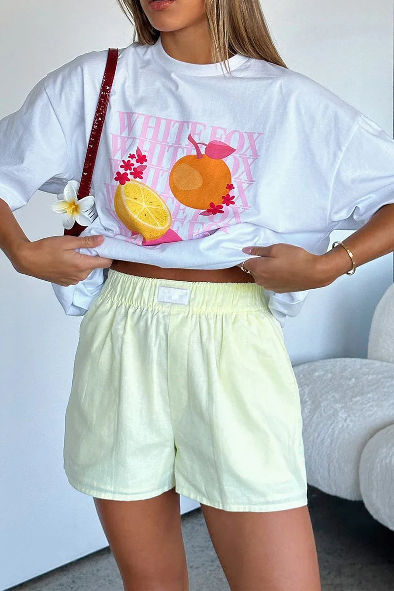 HPZ1110 High-Waisted Relaxed Fit Cotton Shorts Pant