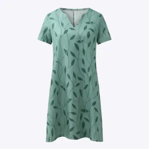Hyacinth - Stylish V neck Design Woman's Dress