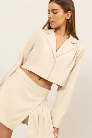 HYFVE Cropped Button-Down Blazer