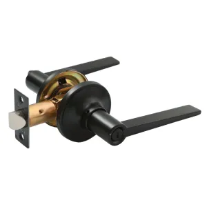 Ikonic Matt Black Slimline Privacy Lever Set