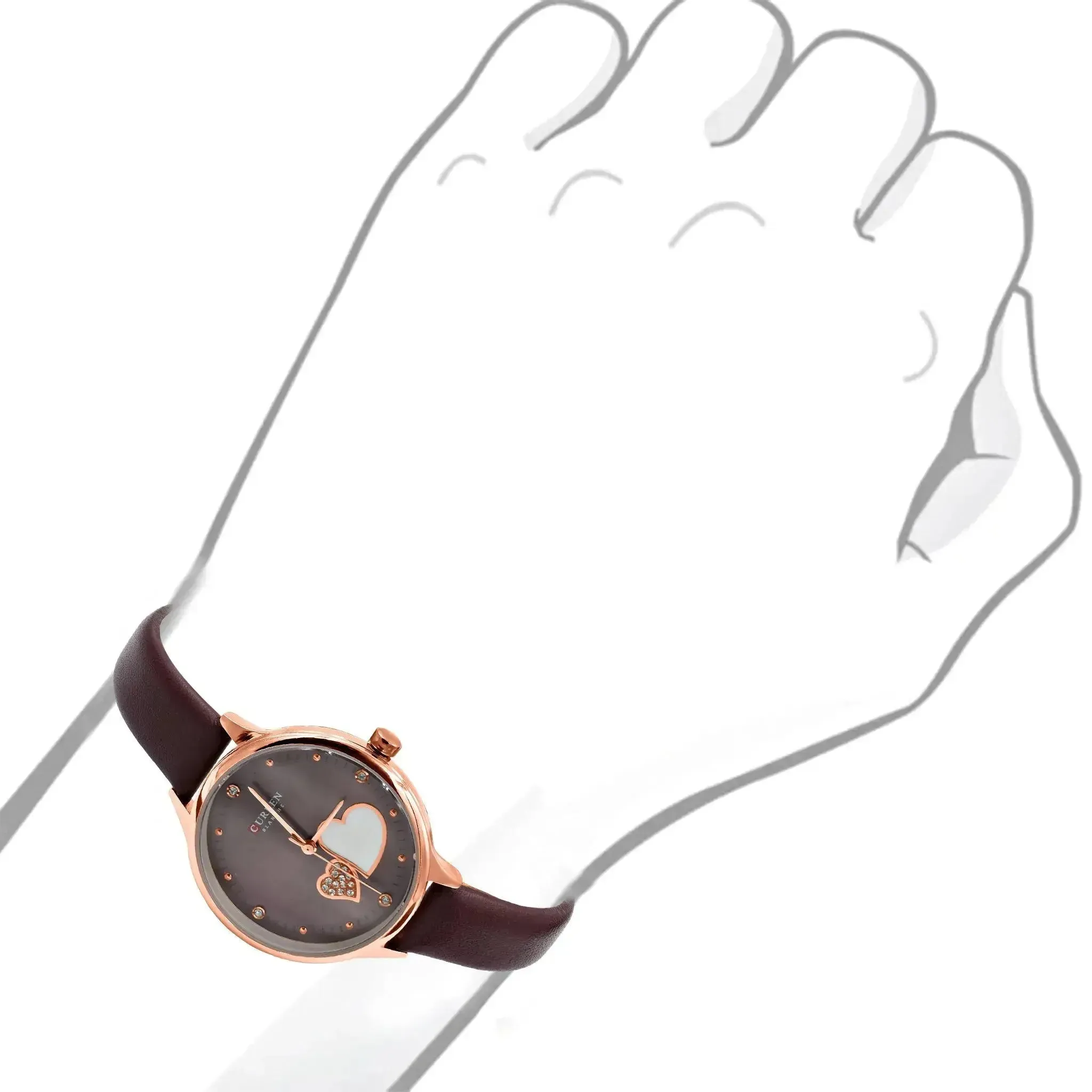 INFERNUM CURREN Watch – Crystal Bezel & Japan Quartz – 541455
