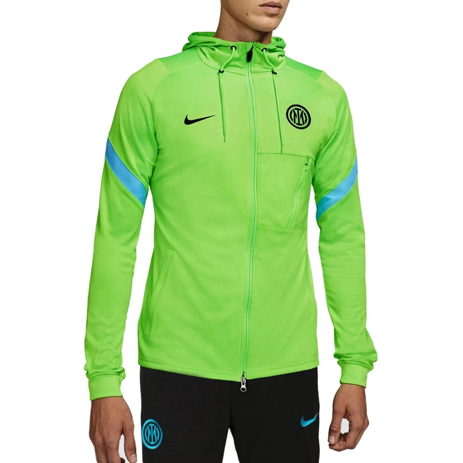 Inter Milan green UCL hooded presentation tracksuit 2021/22 - Nike