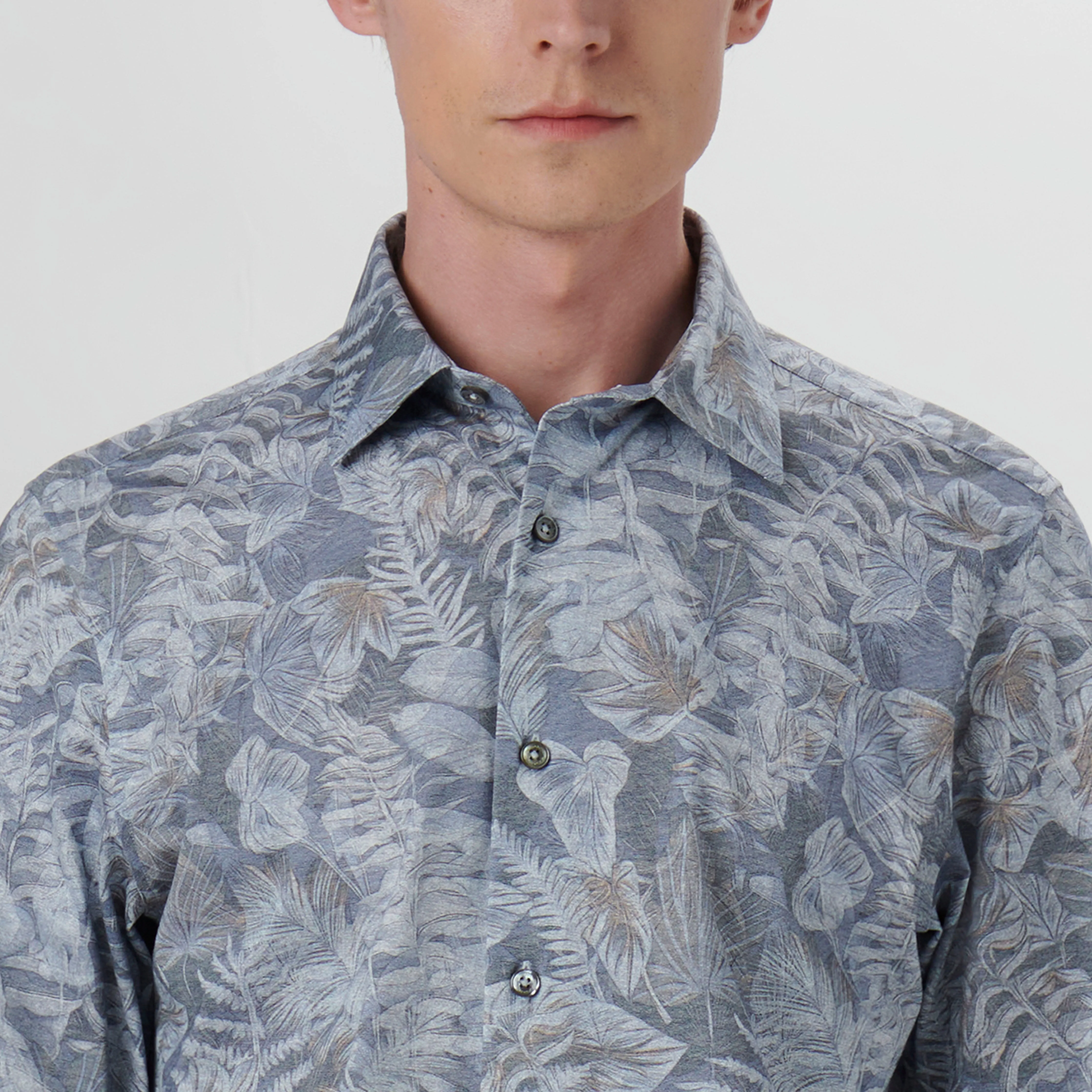 James Leaf Print OoohCotton Shirt