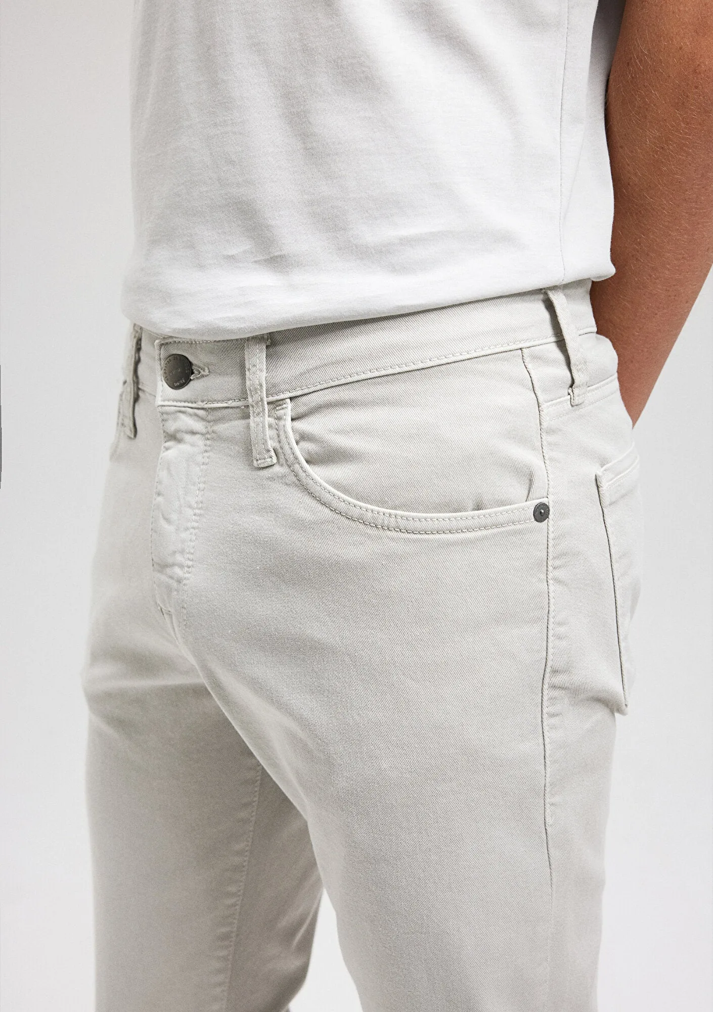 James Light Stone Mavi Black Gabardine Pants