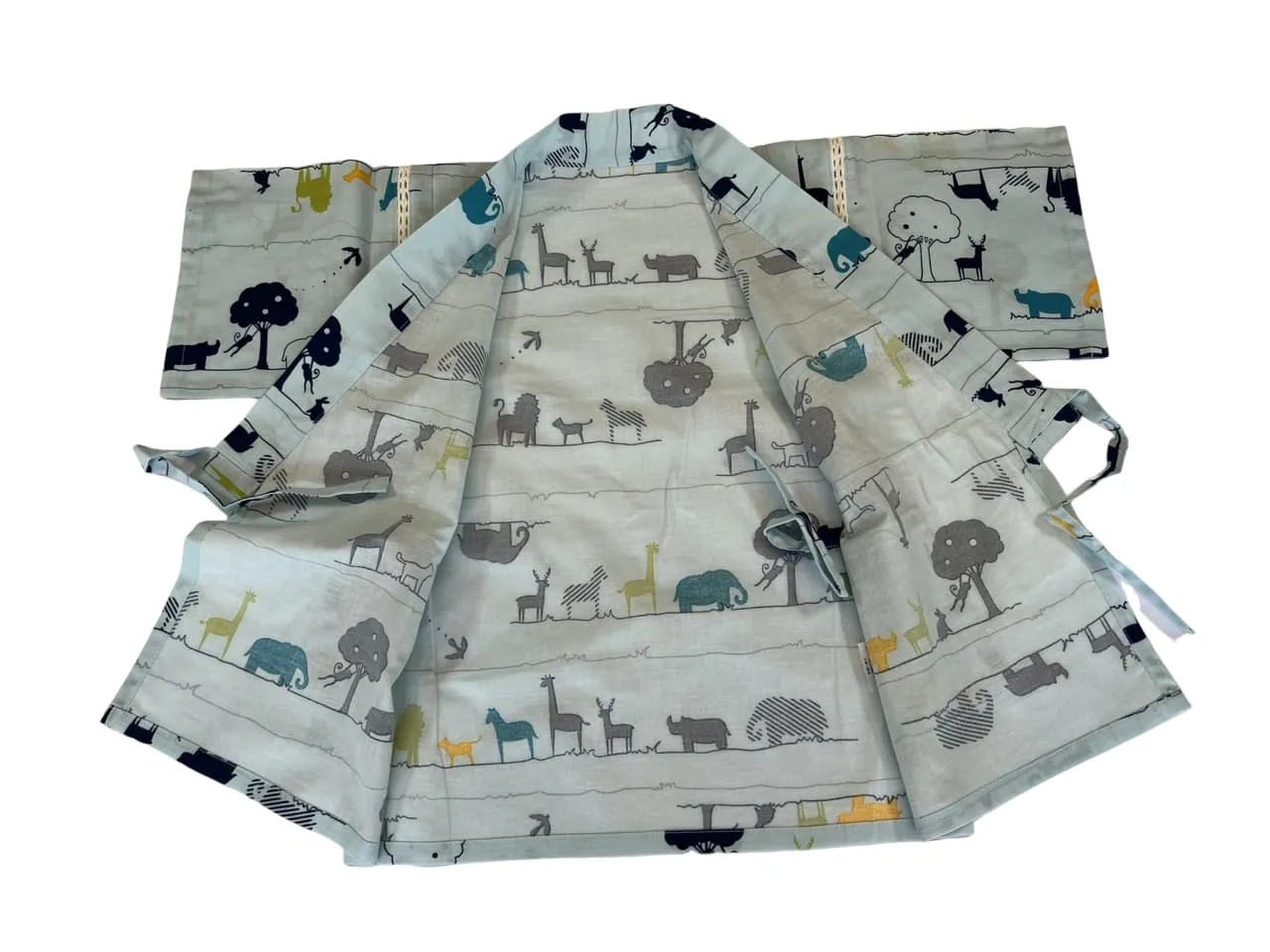 Japanese JINBEI Toddler Size 5T-6T /  Lovely "Animals" Light blue