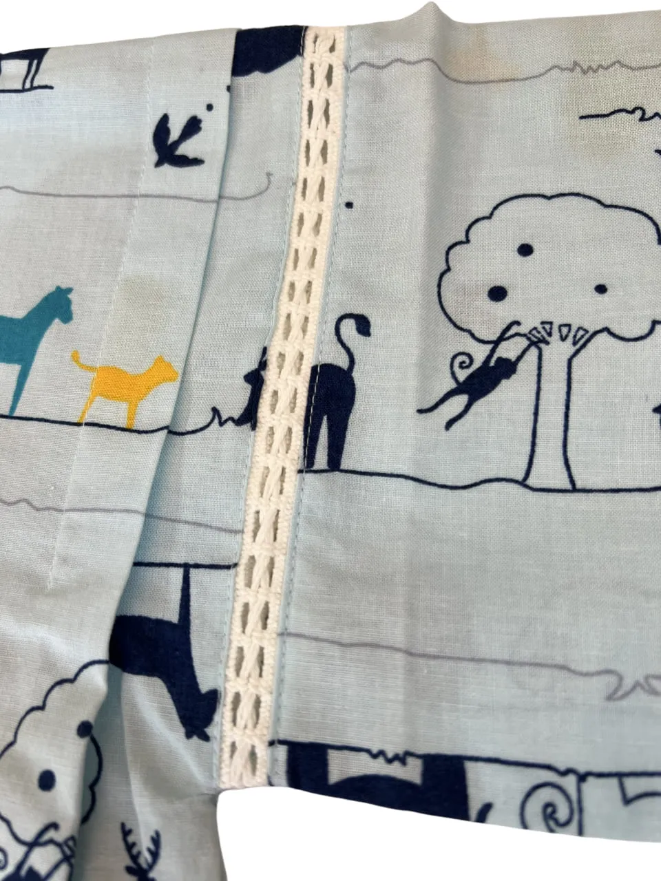 Japanese JINBEI Toddler Size 5T-6T /  Lovely "Animals" Light blue