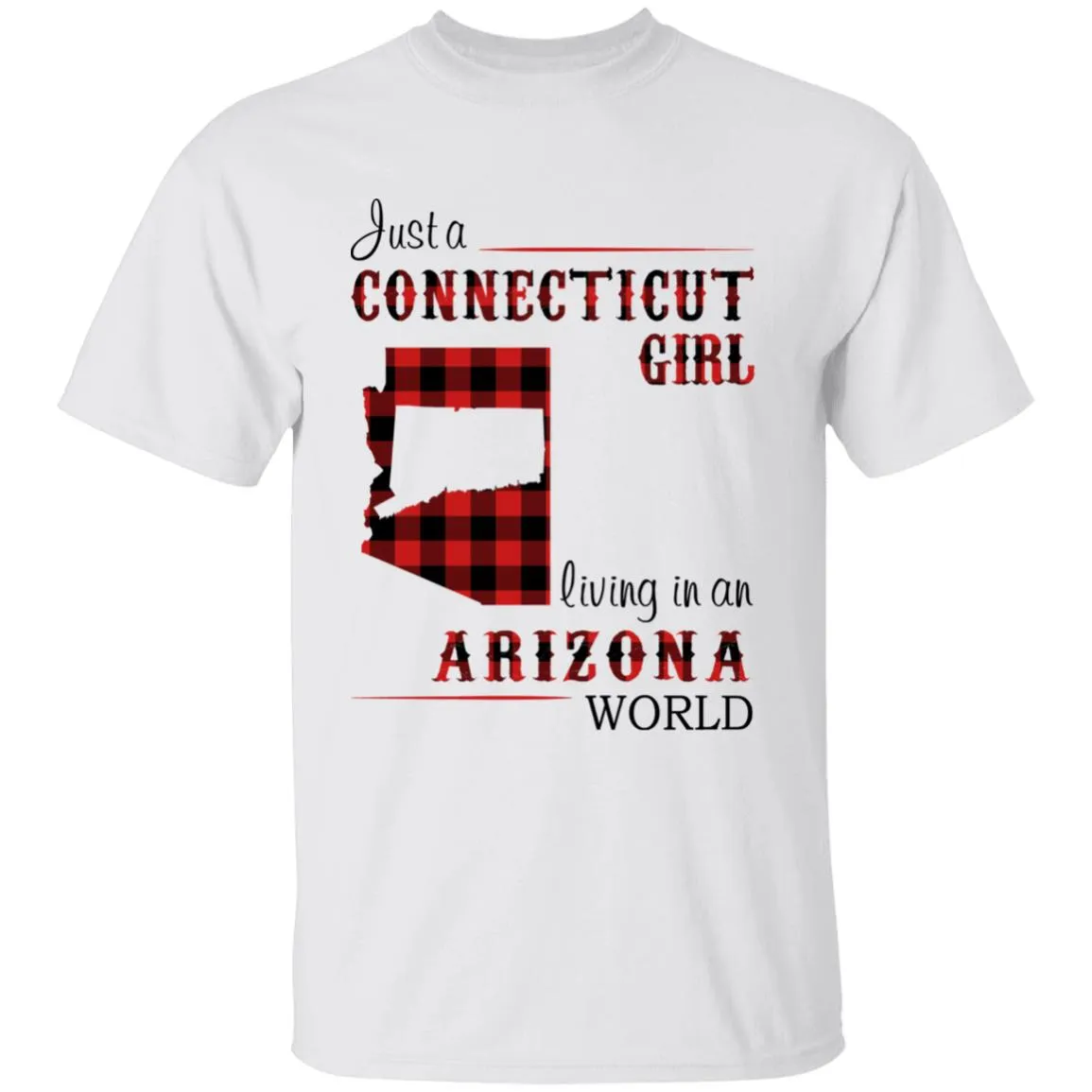Just A Connecticut Girl Living In An Arizona World T-shirt